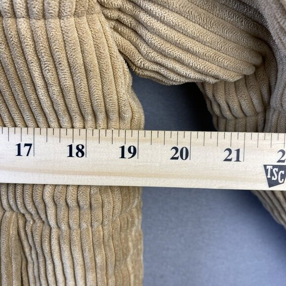 7 For All Mankind Corduroy Jacket Womens Size XS Crop Puffer Beige 81532 Trendy - Picture 6 of 14